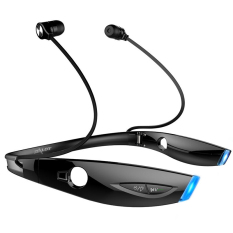 Zealot H1 Sports Wireless Stereo Bluetooth Luminous Style Earphones with Microphone Headphones Headset for iPhone 6/6s Samsung(Black) - INTL
