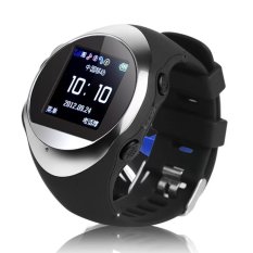 ZGPAX Smart Watch GSM /GPRS Watch Phone for GPS Positioning Tracking Real Time Remote Monitor (Silver/Black) - INTL