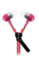 ZHENGQI JustCreat In-ear Phone Zipper Cable Earphones Magic Sound Metal Wire Control with Mic Earphones(Red) (Intl)