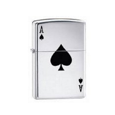 Zippo 24011 Lucky Ace High Polish Chrome Original USA
