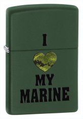 Zippo 28338 I Love Marines Green Original USA