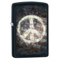 Zippo Original Peace Sign and Flag 28864
