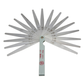 Gambar 0.02 to 1mm 17 Blades Thickness Gap Metric Filler Feeler GaugeMeasure Tools