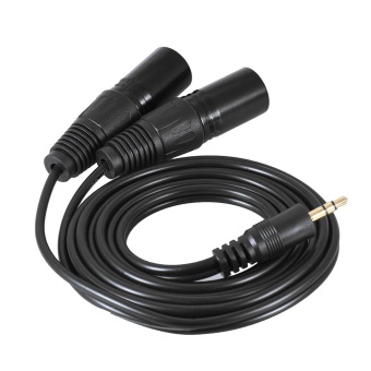Gambar 1.5m  5ft Audio Cable Cord Dual XLR Male to 3.5mm Male Plug   intl