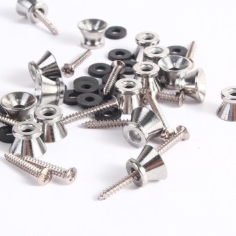 16pcs Guitar Bass End Pin Strap Buttons Locks Silver Pebruari 2019 - 5 16pcs Guitar Bass End Pin Strap Buttons Locks Silver - 5
