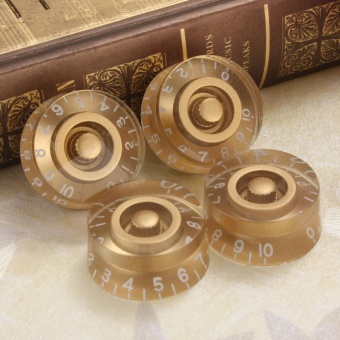 Gambar 4pcs Gold Speed Volume Tone Control Knobs For Gibson Les Paul Electric Guitar Gold   intl