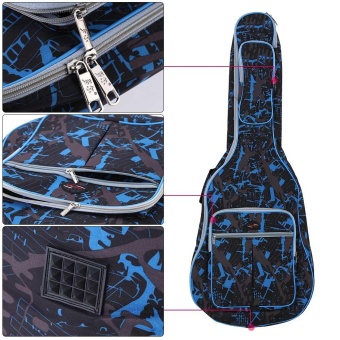 Gambar 600D Water resistant Oxford Cloth Camouflage Blue Double Stitched Padded Straps Gig Bag Guitar Carrying Case for 41Inchs Acoustic Classic Folk Guitar   intl