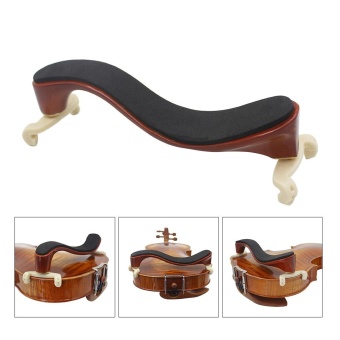 Gambar ammoon Violin Shoulder Rest Maple Wood for 3 4 4 4 Violin Fiddlewith Cleaning Cloth   intl