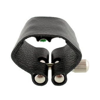 Black Leather Ligature Mouthpiece Fastener W/Fattener For AltoTenor Saxophone - Intl Juli 2019 - 5 Black Leather Ligature Mouthpiece Fastener w/Fattener for AltoTenor Saxophone - intl - 5