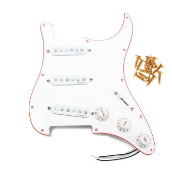 Gambar BolehDeals 3PLY Jeruk perbandingan yang mengikat untuk pick up loadPickguard Alnico Strat gitar