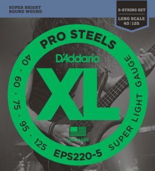 Gambar D Addario EXL 220 5 Super Soft 5 String Senar Bass Guitar