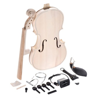 Gambar DIY 4 4 Full Size Natural Solid Wood Acoustic Violin Fiddle Kit with EQ Spruce Top Maple Back Neck Fingerboard Aluminum Alloy Tailpiece   intl