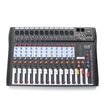 Gambar ELM CT 120S 12 Channel Professional Live Studio Audio Mixer USB Mixing Console Black   intl