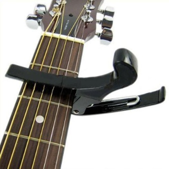 Gambar foonovom Premium Quick Change Folk Acoustic Guitar Banjo Capo KeyClamp,Black   intl