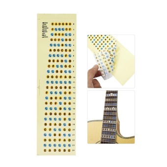 Gambar Fretboard Fingerboard Frets Note Decals Map Sticker 24 Frets for 6 String Bass Acoustic Folk Classical Electric Guitar Neck Trainer Beginner Learner Practice   intl