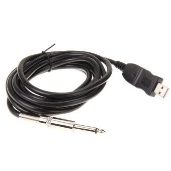 Gambar Guitar Bass 1 4\ \  6.3mm To USB Link Connection InstrumentCable Adapter   intl