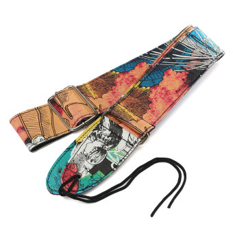 Gambar Guitar Strap PU Leather For Electric Bass Abstract Color Adjustable96cm 132cm (Intl)
