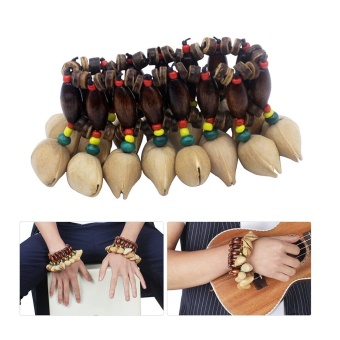 Gambar Handmade Nuts Shell Bracelet Handbell for Djembe African Drum CongaPercussion Accessories   intl