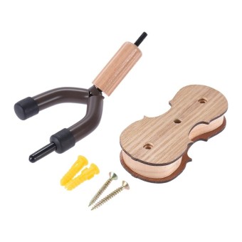Gambar Hardwood Violin Hanger Hook with Bow Holder for Home   StudioWall Mount Use Burlywood Color   intl