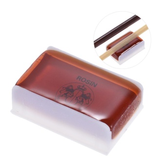 Gambar High class Transparent Rosin Colophony Low Dust Universal for Bowed String Musical Instruments Violin Viola Cello Erhu Orangered   intl