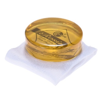 Gambar High Class Transparent Yellow Rosin Colophony Low Dust Handmade Rounded with Wooden Box Universal for Violin Viola Cello Erhu Bowed String Musical Instruments   intl