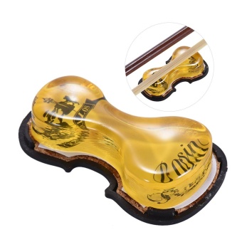 Gambar High class Transparent Yellow Rosin Colophony Low Dust Handmade with Violin shape Plastic Box Universal for Bowed String Musical Instruments Violin Viola Cello Erhu   intl