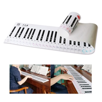 Gambar International Version 88 Key Keyboard Piano Finger Simulation Practice Guide Teaching Aid Note Chart for Beginner Student   intl