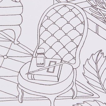 LALANG Secret Garden Nella Fantasia Coloring Book Black And White