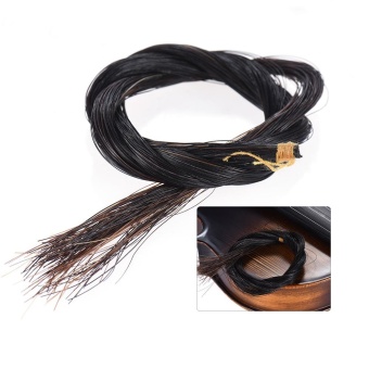 Gambar One Hank High quality Bow Hair Horsehair for 1 4 Violin Bow Black Color   intl