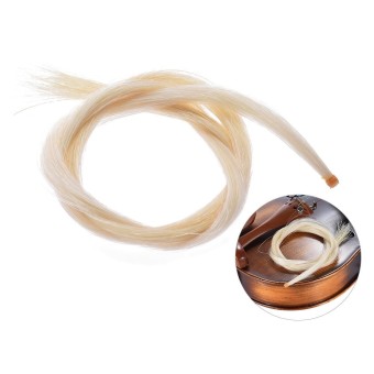 Gambar One Hank High quality Bow Hair Horsehair for 1 4 Violin Bow NaturalWhite Color   intl