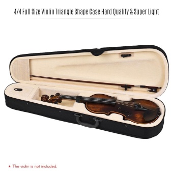 Gambar Professional 4 4 Full Size Violin Triangle Shape Case Box Hard  Super Light with Shoulder Straps Beige   intl