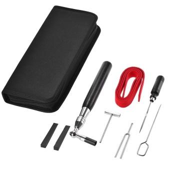 Gambar Professional Piano Tuning Tuner Maintenance Tools Kit with Tuning Fork Hammer Mute Wrench Carrying Bag   intl