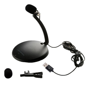 Gambar qooyonq Professional USB Podcast Studio Microphone for Pc LaptopSkype MSN Recording(Black)   intl