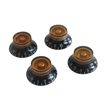 Gambar RIS   4pcs Speed Dial Knobs for Gibson Epiphone StyleElectric Guitars Gold  Black
