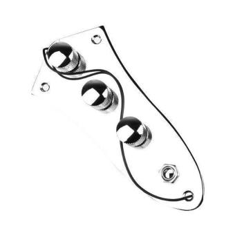Gambar RIS   Chrome Plated Wired Jazz Bass Control Plate