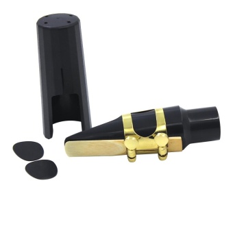 Gambar Tenor Sax Saxophone Mouthpiece Plastic with Cap Metal Buckle Reed Mouthpiece Patches Pads Cushions   intl