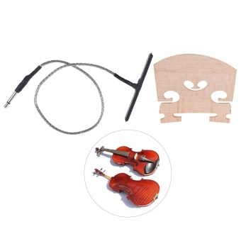 Gambar Violin Upright Bridge with Rod Pickup Piezo Set for 4 4 Full Size Electric Violin Parts Replacement   intl