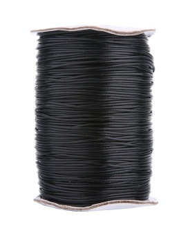 Gambar aiweiyi Waxed Cotton Cord String For Beading And Macrame SuppliesBeading Thread,Black   intl