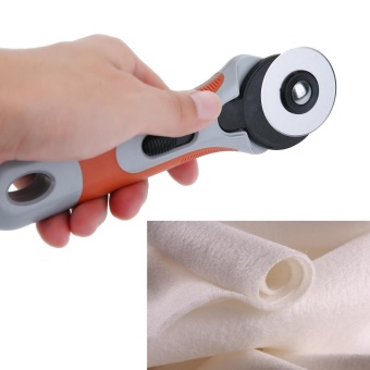 Gambar burmab Rotary Cutter Knife Cloth Cutting Knife Cutter,StainlessSteel Round Blade Diameter 45mm,Red+Gray   intl