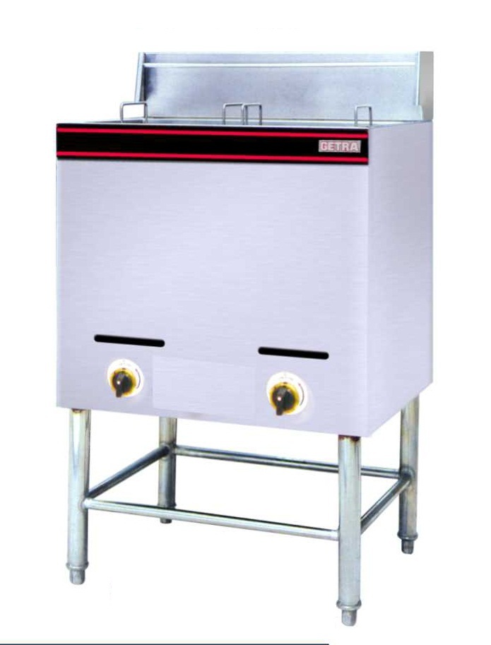 Getra gf-75 Gas Deep Fryer Kapasitas 14 Liter 2 Tank 2 Basket - Silver