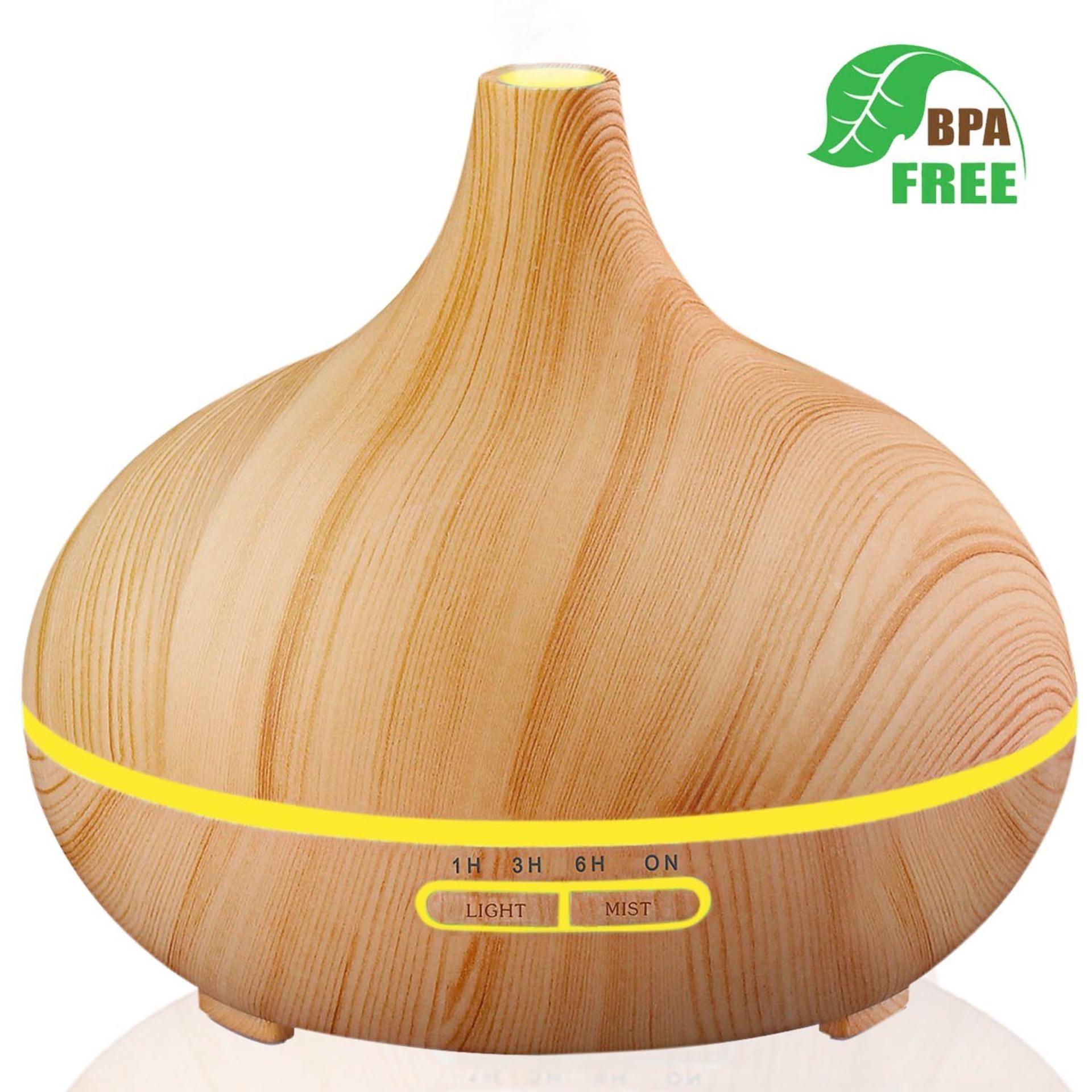 H06 - Essential Oil Aromatherapy Diffuser Ultrasonic Cool Mist Aroma Humidifier 7 Colors Mood Light LED Lamp - 300ml