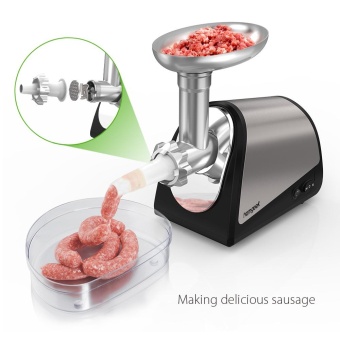 Homgeek 220-240V 1200W 1.608HP Electric Meat Grinder Heavy Duty Household & Commercial Sausage Maker Meats Mincer Food Grinding Mincing Machine With 3 Blades 1 Sausage Maker Tool - intl