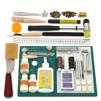 Tools Leather Craft Tool Kit Leather Hand Sewing Tool Set Professional - Intl