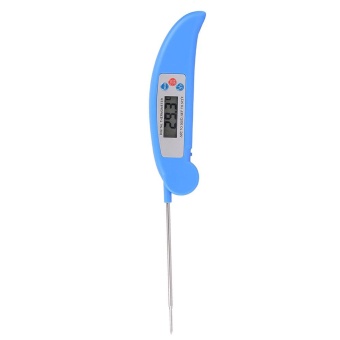 Gambar linxing Folding Probe Digital Instant Read Meat Thermometer BBQGrilling Oven Timer,Blue   intl