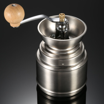 Manual Coffee Grinder portabel yang dapat disesuaikan serta keramik duri Stainless Steel biji kopi alat gilingan merica
