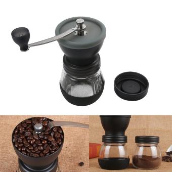 Gambar voovrof Manual Coffee Grinder Coffee Mill Grinding Mill PepperGrinder Bean Grinder With Sealed Can,Black
