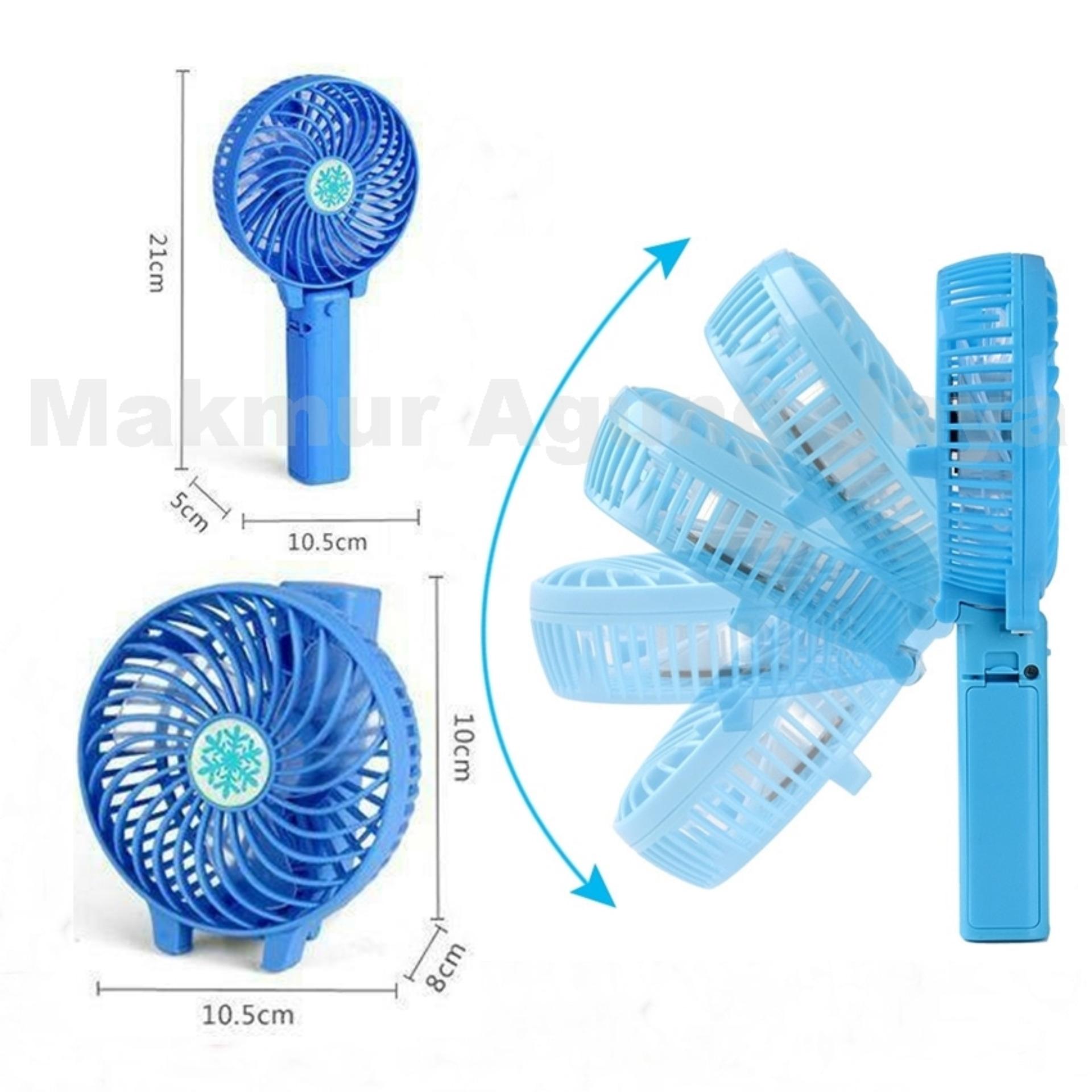 ... VOTRE Kipas Mini Lipat Portable Small Fan Rechargeable - Hijau /Green + Batterai + USB ...