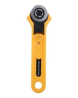 Gambar wuzeyu Rotary Cutter Knife Cloth Cutting Knife Cutter,StainlessSteel Round Blade Diameter 28mm,Yellow   intl