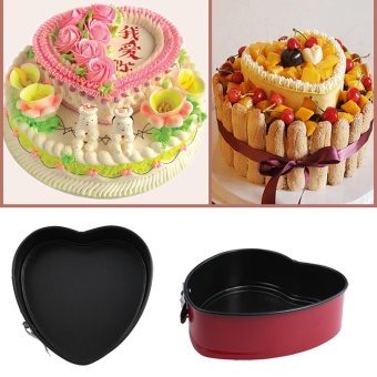 Gambar yooyvso Cake Pan,7 Inch Non stick Springform Pan Heart shaped CakePan Cheesecake Pan Baking Tools,Red   intl