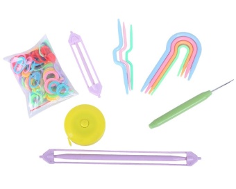Gambar yugos Portable Basic Knitting Tools Accessories Craft Supplies Kit(Random Color)   intl